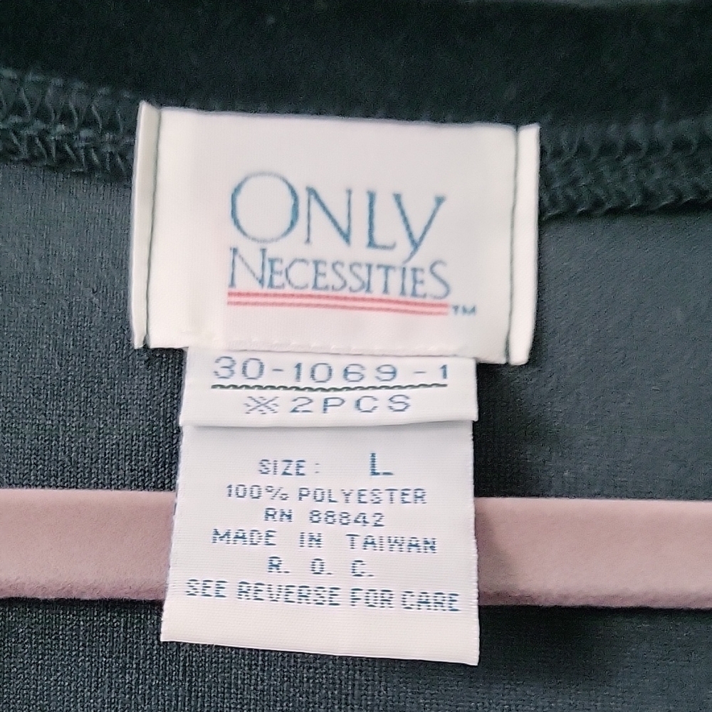 Only Necessities Black Sleeveless Button Front Vest Top Women’s Large - Picture 2 of 7